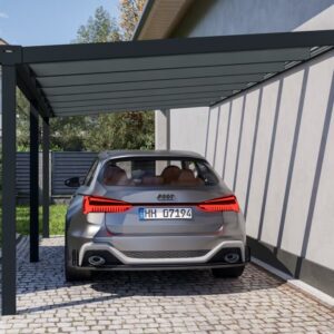 Anlehncarport Glas 3x6 m