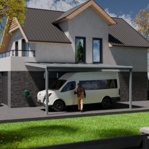 Anlehncarport polycarbonat 4x6 m