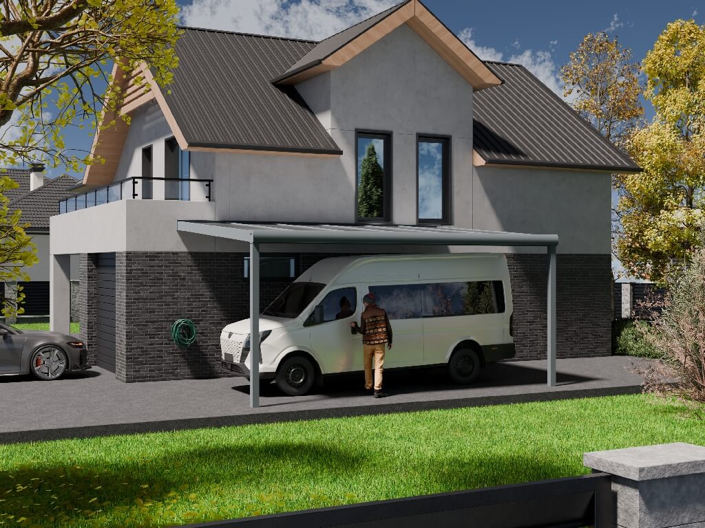 Anlehncarports polycarbonat 4x6 m Anlehncarport aus polycarbonat 4x6 m