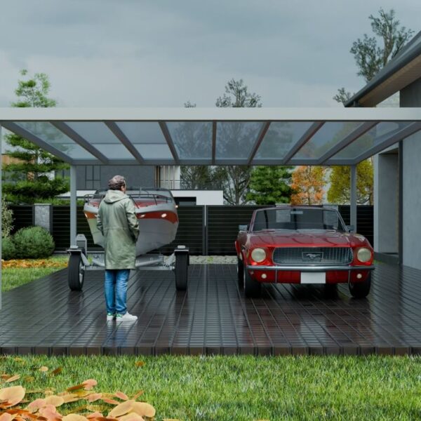 Doppelcarport Polycarbonat 6x6