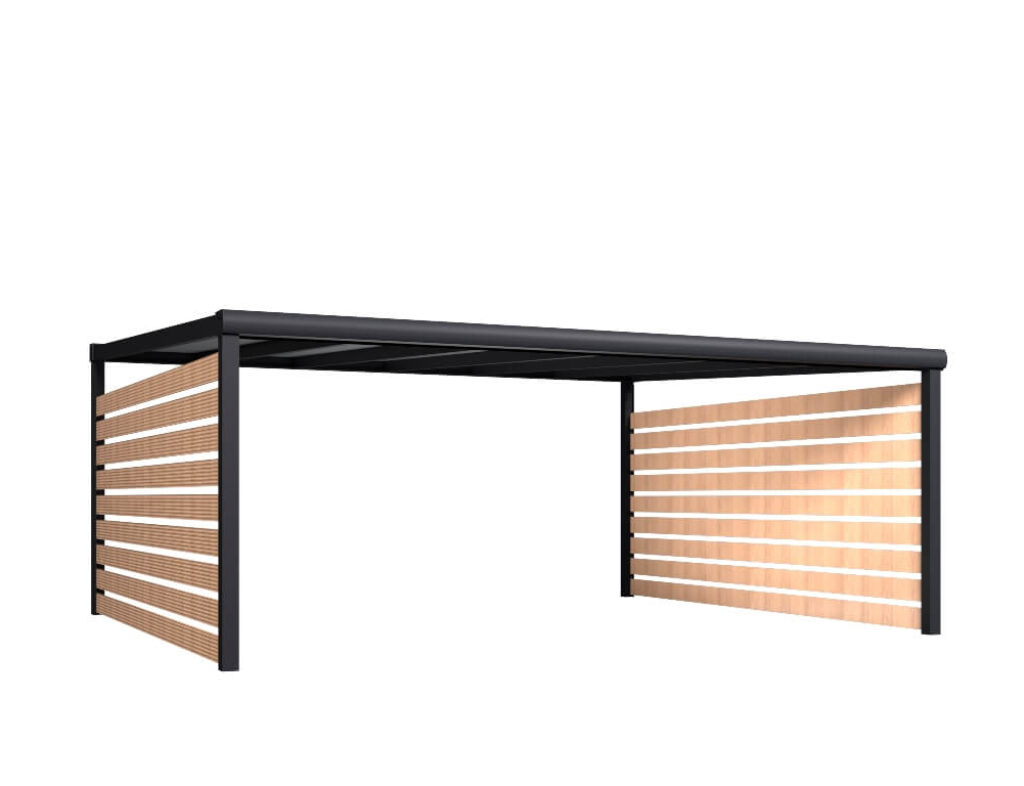 Doppelcarport mit Polycarbonat 5x6m Doppelcarport Polycarbonat 6x5