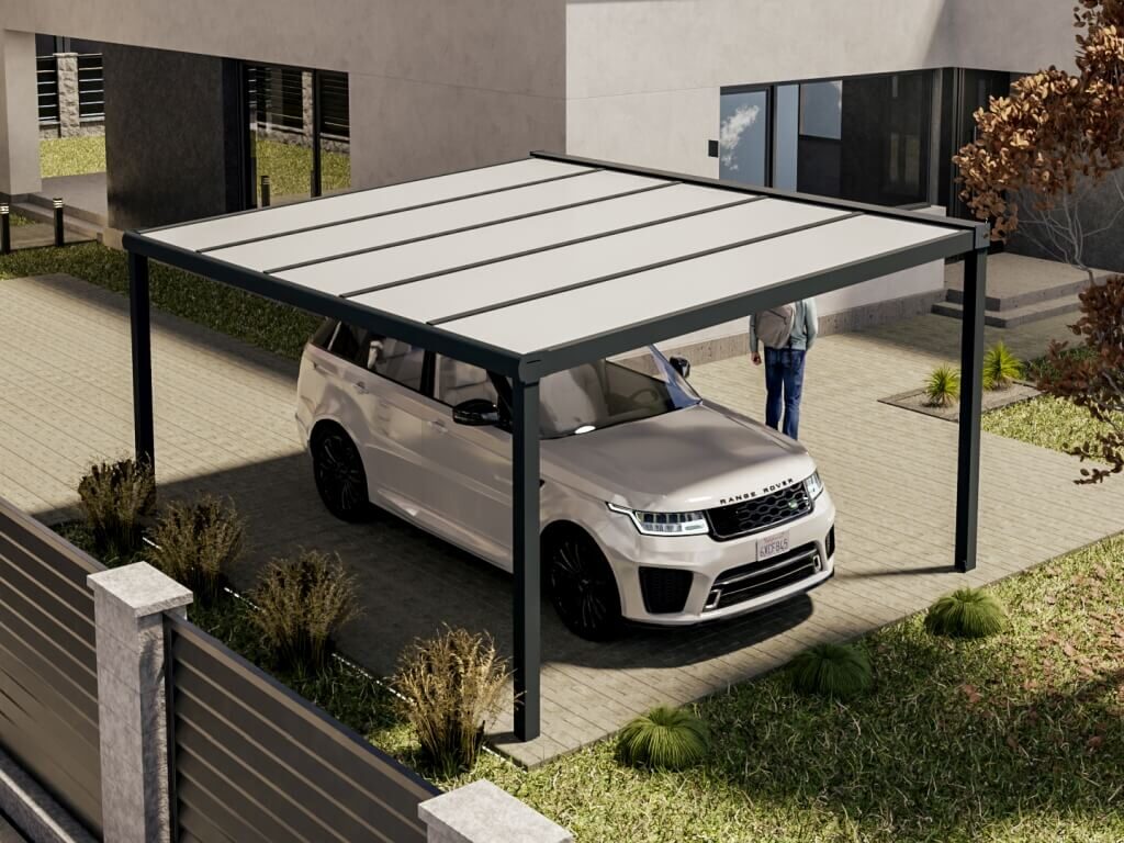 Einzelcarport Polycarbonat 4x6 Einzelcarport Polycarbonat 4x6m