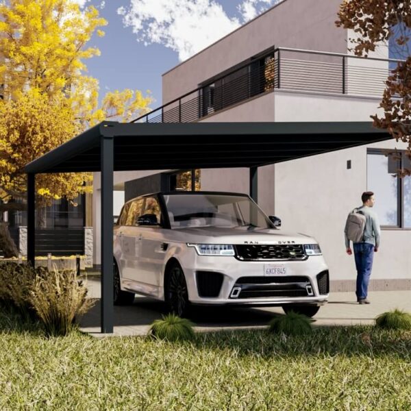 Einzelcarport aus Polycarbonat 4x6 m