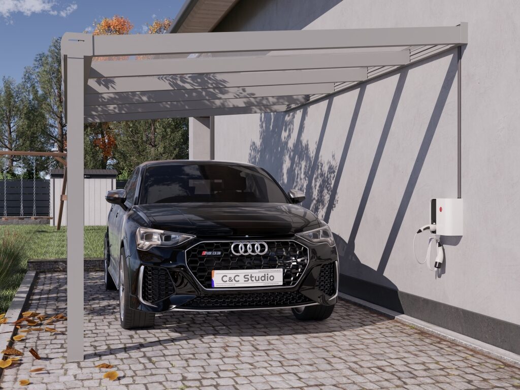 Anlehncarports Glas 3x5 m